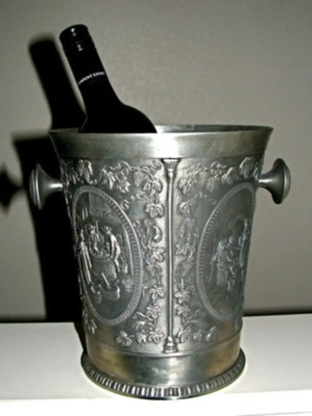 Artina SKS Carved Pewter Champagne Ice Bucket Weinlese – USED, Good Condition